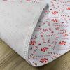 Ambesonne Christmas Place Mats Set of 4, Merry Xmas Wish Fir Tree Branches Poinsettia Flowers Birds and Deer, Washable Fabric Placemats for Dining Table, Standard Size, Green and Red(Coconut White)