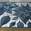 Ambesonne Christmas Place Mats Set of 4, Merry Xmas Wish Fir Tree Branches Poinsettia Flowers Birds and Deer, Washable Fabric Placemats for Dining Table, Standard Size, Green and Red(Night Blue and Dark Sky Blue)