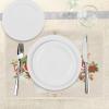 Ambesonne Christmas Place Mats Set of 4, Merry Xmas Wish Fir Tree Branches Poinsettia Flowers Birds and Deer, Washable Fabric Placemats for Dining Table, Standard Size, Green and Red(Green and Red)