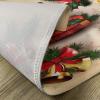 Ambesonne Christmas Place Mats Set of 4, Merry Xmas Wish Fir Tree Branches Poinsettia Flowers Birds and Deer, Washable Fabric Placemats for Dining Table, Standard Size, Green and Red(Emerald Cream)