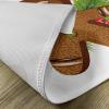 Ambesonne Christmas Place Mats Set of 4, Merry Xmas Wish Fir Tree Branches Poinsettia Flowers Birds and Deer, Washable Fabric Placemats for Dining Table, Standard Size, Green and Red(Brown and Green)