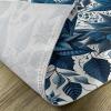 Ambesonne Christmas Place Mats Set of 4, Merry Xmas Wish Fir Tree Branches Poinsettia Flowers Birds and Deer, Washable Fabric Placemats for Dining Table, Standard Size, Green and Red(Night Blue and Dark Sky Blue)