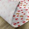 Ambesonne Christmas Place Mats Set of 4, Merry Xmas Wish Fir Tree Branches Poinsettia Flowers Birds and Deer, Washable Fabric Placemats for Dining Table, Standard Size, Green and Red(Sand Brown Orange)