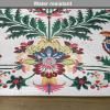 Ambesonne Christmas Place Mats Set of 4, Merry Xmas Wish Fir Tree Branches Poinsettia Flowers Birds and Deer, Washable Fabric Placemats for Dining Table, Standard Size, Green and Red(Green White Multicolor)