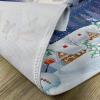 Ambesonne Christmas Place Mats Set of 4, Merry Xmas Wish Fir Tree Branches Poinsettia Flowers Birds and Deer, Washable Fabric Placemats for Dining Table, Standard Size, Green and Red(White Blue)