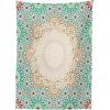 Ambesonne Christmas Tablecloth, New Year’s Eve Tree Branch Border with Berry Ribbons Gingerbread Man, Dining Room Kitchen Rectangular Table Cover, 60″ X 84″,Brown(Cream Turquoise)