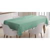 Ambesonne Christmas Tablecloth, New Year’s Eve Tree Branch Border with Berry Ribbons Gingerbread Man, Dining Room Kitchen Rectangular Table Cover, 60″ X 84″,Brown(Turquoise Teal)
