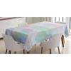 Ambesonne Christmas Tablecloth, New Year’s Eve Tree Branch Border with Berry Ribbons Gingerbread Man, Dining Room Kitchen Rectangular Table Cover, 60″ X 84″,Brown(Soft Blue)