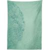 Ambesonne Christmas Tablecloth, New Year’s Eve Tree Branch Border with Berry Ribbons Gingerbread Man, Dining Room Kitchen Rectangular Table Cover, 60″ X 84″,Brown(Turquoise Teal)