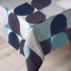 Ambesonne Christmas Tablecloth, New Year’s Eve Tree Branch Border with Berry Ribbons Gingerbread Man, Dining Room Kitchen Rectangular Table Cover, 60″ X 84″,Brown(Grey Teal)