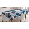Ambesonne Christmas Tablecloth, New Year’s Eve Tree Branch Border with Berry Ribbons Gingerbread Man, Dining Room Kitchen Rectangular Table Cover, 60″ X 84″,Brown(Grey Teal)