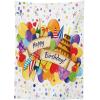 Ambesonne Christmas Tablecloth, New Year’s Eve Tree Branch Border with Berry Ribbons Gingerbread Man, Dining Room Kitchen Rectangular Table Cover, 60″ X 84″,Brown(Pale Rainbow)