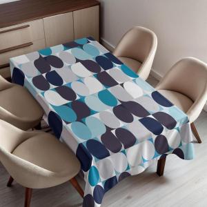 Ambesonne Christmas Tablecloth, New Year’s Eve Tree Branch Border with Berry Ribbons Gingerbread Man, Dining Room Kitchen Rectangular Table Cover, 60″ X 84″,Brown(Grey Teal)