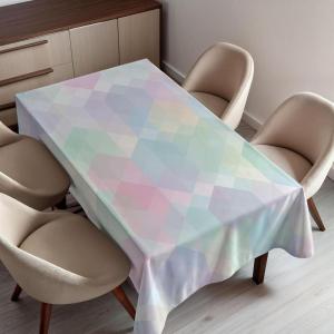Ambesonne Christmas Tablecloth, New Year’s Eve Tree Branch Border with Berry Ribbons Gingerbread Man, Dining Room Kitchen Rectangular Table Cover, 60″ X 84″,Brown(Soft Blue)