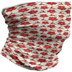 Ambesonne Unisex Multicolor Face and Neck Warmers(Poinsettia Reindeer)