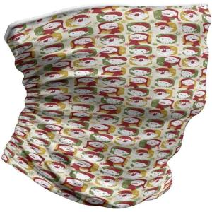 Ambesonne Unisex Multicolor Face and Neck Warmers(Santa Snowman Elves)