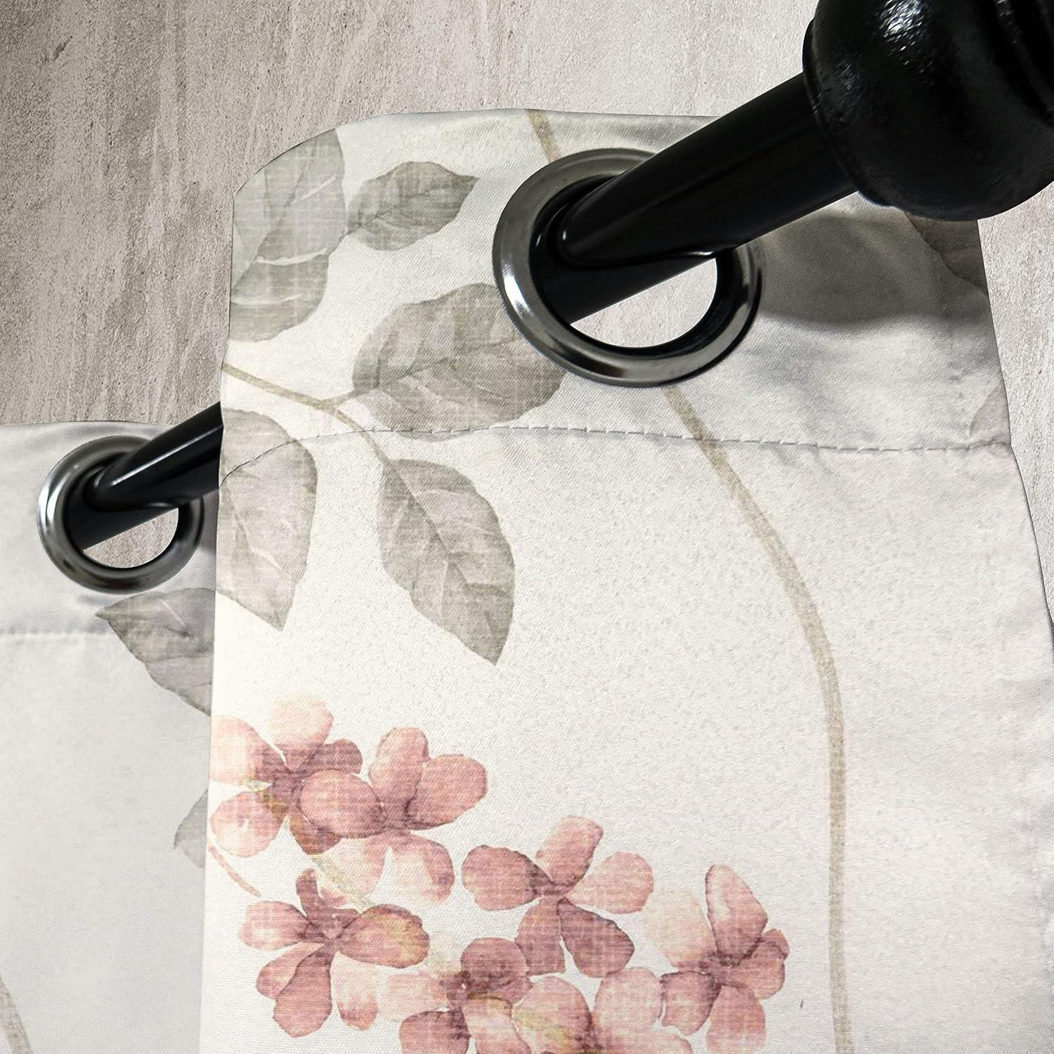 imageAmbesonne Earthy Tones Grommet Curtain Minimal Nature Art Inspired Branches on Grunge and Rustic Back Decorative Single Panel Drapes for Bedroom Living Room 50 x 54 Warm Taupe Pastel BrownPale Ruby Avocado Green