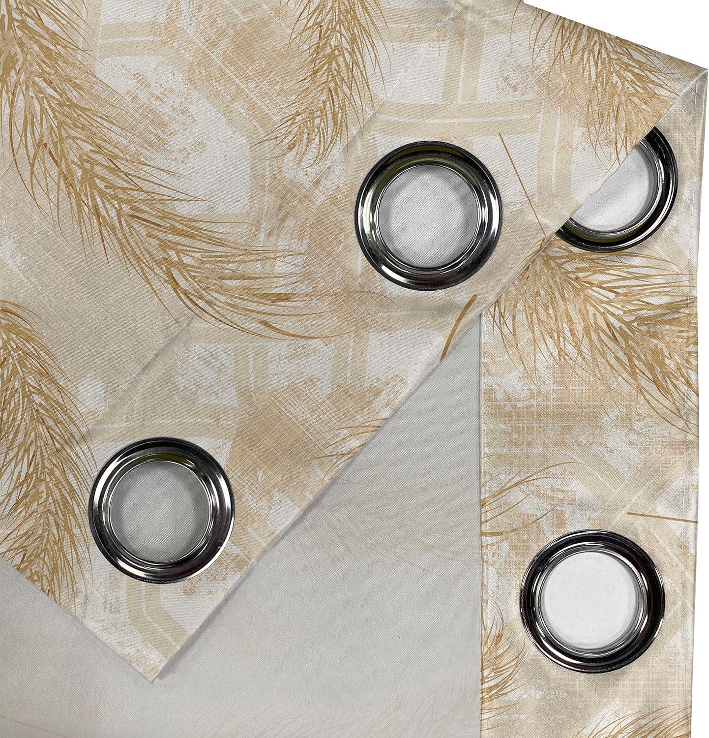 imageAmbesonne Earthy Tones Grommet Curtain Minimal Nature Art Inspired Branches on Grunge and Rustic Back Decorative Single Panel Drapes for Bedroom Living Room 50 x 54 Warm Taupe Pastel BrownPale Salmon Off White