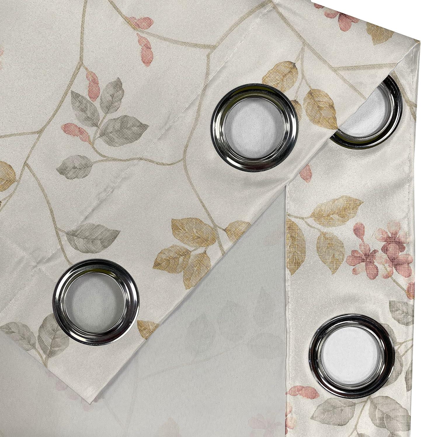 imageAmbesonne Earthy Tones Grommet Curtain Minimal Nature Art Inspired Branches on Grunge and Rustic Back Decorative Single Panel Drapes for Bedroom Living Room 50 x 54 Warm Taupe Pastel BrownPale Ruby Avocado Green