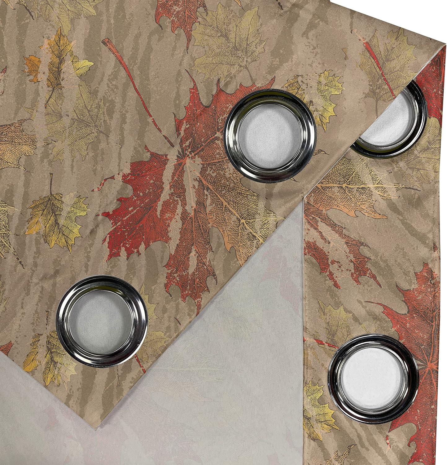 imageAmbesonne Earthy Tones Grommet Curtain Minimal Nature Art Inspired Branches on Grunge and Rustic Back Decorative Single Panel Drapes for Bedroom Living Room 50 x 54 Warm Taupe Pastel BrownDusk Ruby Pistachio Green