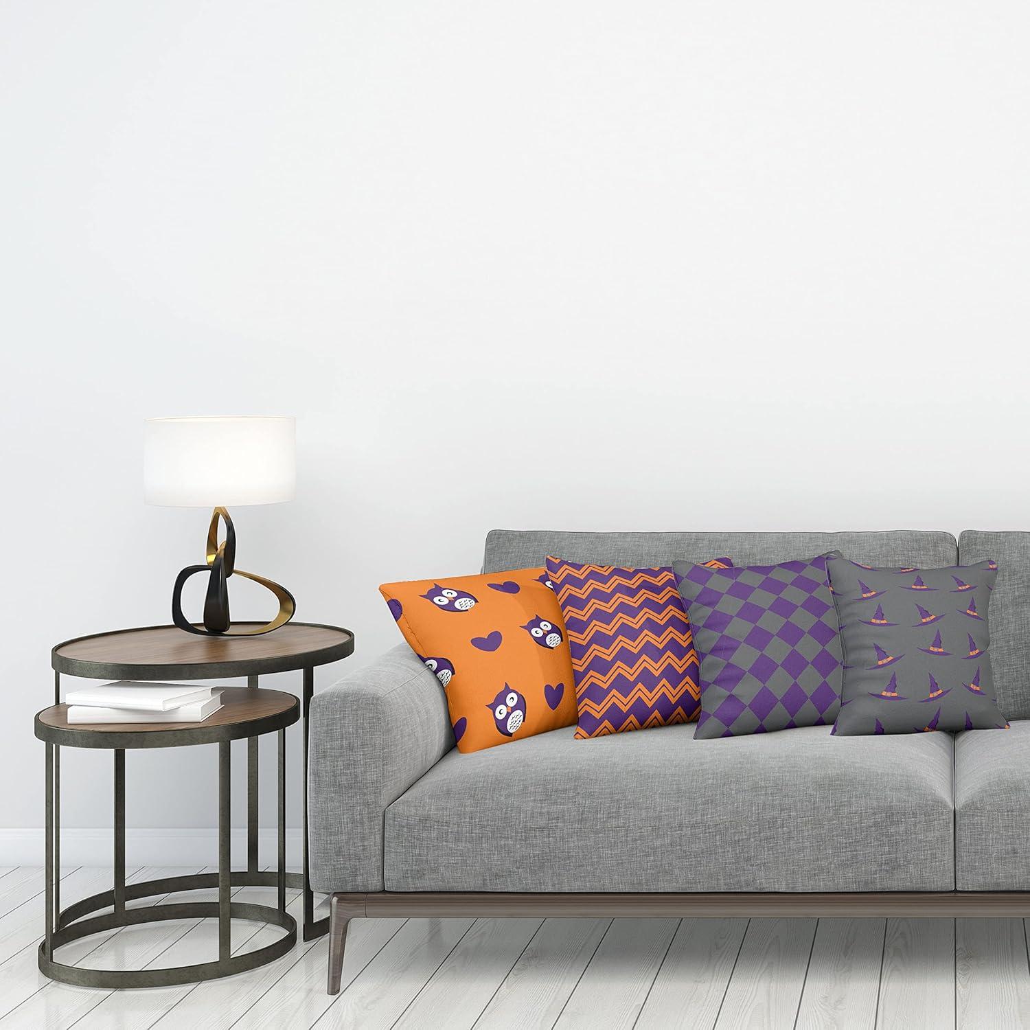 imageAmbesonne Vintage Throw Pillow Cushion Case Pack of 4 Nostalgic Concept Neutral Soft Ornaments with Ethnic Cultural Details Modern Accent DoubleSided Digital Printing 18 Pale Sage Green IvoryPurple Orange Grey