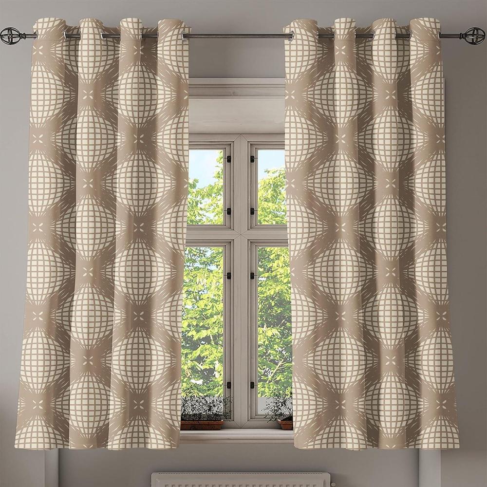 imageAmbesonne Earthy Tones Grommet Curtain Minimal Nature Art Inspired Branches on Grunge and Rustic Back Decorative Single Panel Drapes for Bedroom Living Room 50 x 54 Warm Taupe Pastel BrownWarm Taupe Champagne