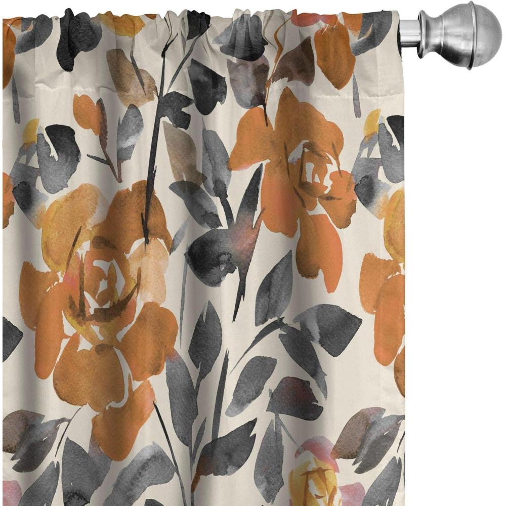 imageAmbesonne Jungle Themed Curtains Romantic Autumn Vibes Branch and Berry Pattern with Neutral Colors Boho Window Treatments 2 Panel Set for Living Room Bedroom Pair of  28 x 63 Blush Dried RoseBurnt Sienna and Dark Teal