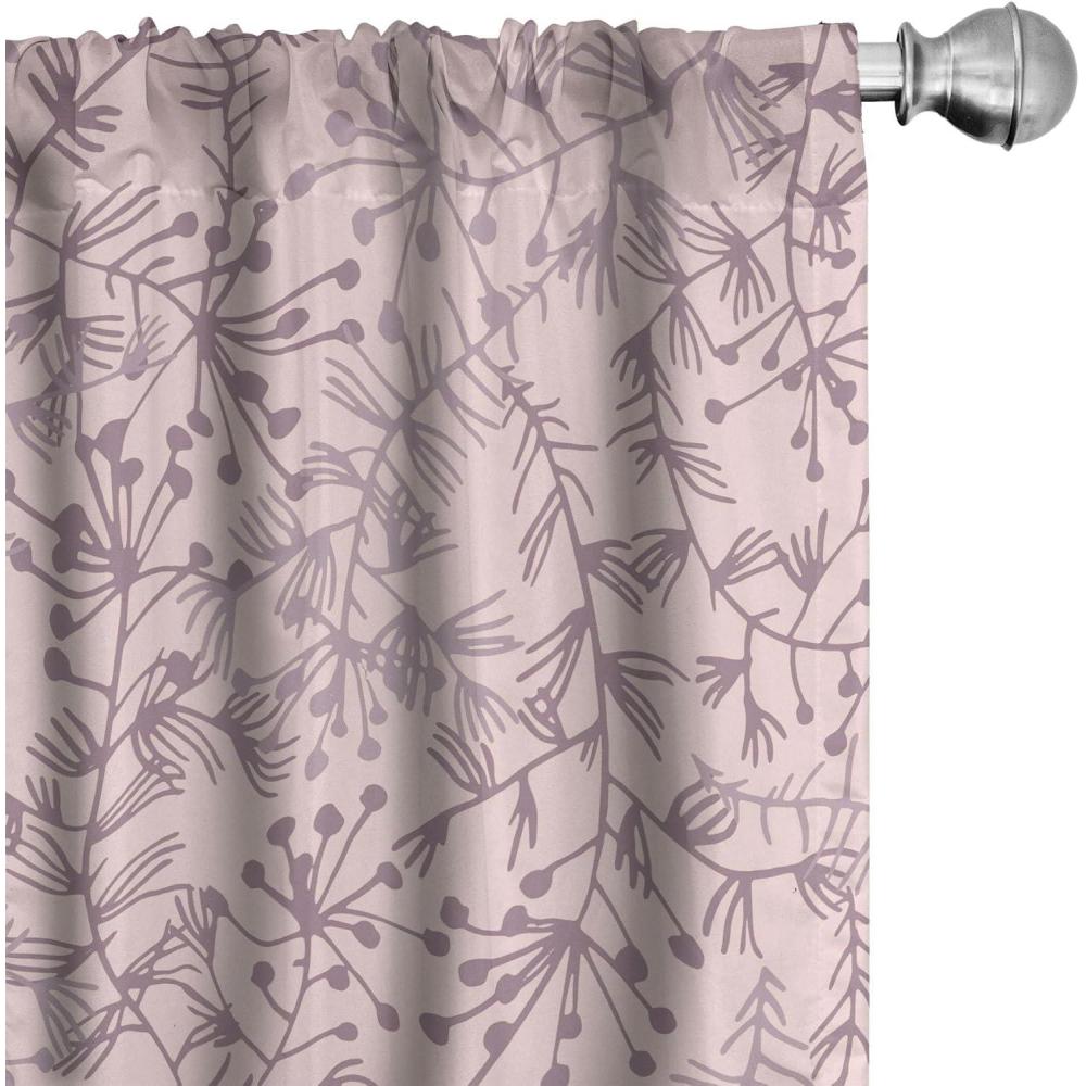 imageAmbesonne Jungle Themed Curtains Romantic Autumn Vibes Branch and Berry Pattern with Neutral Colors Boho Window Treatments 2 Panel Set for Living Room Bedroom Pair of 28 x 63 Blush Dried RoseBlush Dried Rose