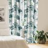 Ambesonne Floral Boho Curtains, Golden Tone Blooming Flowers and Neutral Leaves on Dark Jungle Back, Window Treatments 2 Panel Set for Living Room Bedroom, Pair of – 28″ x 95″, Dark Yellow Sea Blue(Dark Teal White)