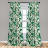 Ambesonne Floral Boho Curtains, Golden Tone Blooming Flowers and Neutral Leaves on Dark Jungle Back, Window Treatments 2 Panel Set for Living Room Bedroom, Pair of – 28″ x 95″, Dark Yellow Sea Blue(Forest Green Pale Khaki)