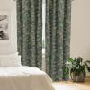 Ambesonne Floral Boho Curtains, Golden Tone Blooming Flowers and Neutral Leaves on Dark Jungle Back, Window Treatments 2 Panel Set for Living Room Bedroom, Pair of – 28″ x 95″, Dark Yellow Sea Blue(Jade Green Pale Green)
