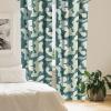 Ambesonne Floral Boho Curtains, Golden Tone Blooming Flowers and Neutral Leaves on Dark Jungle Back, Window Treatments 2 Panel Set for Living Room Bedroom, Pair of – 28″ x 95″, Dark Yellow Sea Blue(Hunter Green Pale Green)