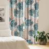 Ambesonne Floral Boho Curtains, Golden Tone Blooming Flowers and Neutral Leaves on Dark Jungle Back, Window Treatments 2 Panel Set for Living Room Bedroom, Pair of – 28″ x 95″, Dark Yellow Sea Blue(Dark Cadet Blue and Almond)