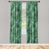 Ambesonne Floral Boho Curtains, Golden Tone Blooming Flowers and Neutral Leaves on Dark Jungle Back, Window Treatments 2 Panel Set for Living Room Bedroom, Pair of – 28″ x 95″, Dark Yellow Sea Blue(Fern Green Forest Green)
