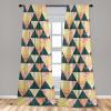 Ambesonne Floral Boho Curtains, Golden Tone Blooming Flowers and Neutral Leaves on Dark Jungle Back, Window Treatments 2 Panel Set for Living Room Bedroom, Pair of – 28″ x 95″, Dark Yellow Sea Blue(Dark Teal Pastel Pink)