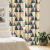 Ambesonne Floral Boho Curtains, Golden Tone Blooming Flowers and Neutral Leaves on Dark Jungle Back, Window Treatments 2 Panel Set for Living Room Bedroom, Pair of – 28″ x 95″, Dark Yellow Sea Blue(Dark Teal Pastel Pink)