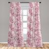 Ambesonne Jungle Themed Curtains, Romantic Autumn Vibes Branch and Berry Pattern with Neutral Colors Boho, Window Treatments 2 Panel Set for Living Room Bedroom, Pair of – 28″ x 63″, Blush Dried Rose(Rose Pale Pink Dried Rose)