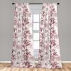 Ambesonne Jungle Themed Curtains, Romantic Autumn Vibes Branch and Berry Pattern with Neutral Colors Boho, Window Treatments 2 Panel Set for Living Room Bedroom, Pair of – 28″ x 63″, Blush Dried Rose(Chocolate and Pale Pink)