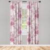 Ambesonne Jungle Themed Curtains, Romantic Autumn Vibes Branch and Berry Pattern with Neutral Colors Boho, Window Treatments 2 Panel Set for Living Room Bedroom, Pair of – 28″ x 63″, Blush Dried Rose(Blush Hot Pink White)