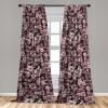 Ambesonne Jungle Themed Curtains, Romantic Autumn Vibes Branch and Berry Pattern with Neutral Colors Boho, Window Treatments 2 Panel Set for Living Room Bedroom, Pair of – 28″ x 63″, Blush Dried Rose(Charcoal Grey Pale Pink)
