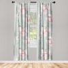 Ambesonne Jungle Themed Curtains, Romantic Autumn Vibes Branch and Berry Pattern with Neutral Colors Boho, Window Treatments 2 Panel Set for Living Room Bedroom, Pair of – 28″ x 63″, Blush Dried Rose(Pale Sage Green Rose)