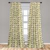 Ambesonne Jungle Themed Curtains, Romantic Autumn Vibes Branch and Berry Pattern with Neutral Colors Boho, Window Treatments 2 Panel Set for Living Room Bedroom, Pair of – 28″ x 63″, Blush Dried Rose(Apple Green Fern Green)
