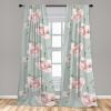 Ambesonne Jungle Themed Curtains, Romantic Autumn Vibes Branch and Berry Pattern with Neutral Colors Boho, Window Treatments 2 Panel Set for Living Room Bedroom, Pair of – 28″ x 63″, Blush Dried Rose(Pale Sage Green Rose)