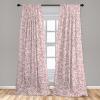 Ambesonne Jungle Themed Curtains, Romantic Autumn Vibes Branch and Berry Pattern with Neutral Colors Boho, Window Treatments 2 Panel Set for Living Room Bedroom, Pair of – 28″ x 63″, Blush Dried Rose(Blush Dried Rose)