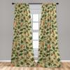 Ambesonne Jungle Themed Curtains, Romantic Autumn Vibes Branch and Berry Pattern with Neutral Colors Boho, Window Treatments 2 Panel Set for Living Room Bedroom, Pair of – 28″ x 63″, Blush Dried Rose(Fern Green Avocado Green)