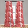 Ambesonne Jungle Themed Curtains, Romantic Autumn Vibes Branch and Berry Pattern with Neutral Colors Boho, Window Treatments 2 Panel Set for Living Room Bedroom, Pair of – 28″ x 63″, Blush Dried Rose(Coral Pale Maroon)