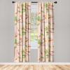 Ambesonne Jungle Themed Curtains, Romantic Autumn Vibes Branch and Berry Pattern with Neutral Colors Boho, Window Treatments 2 Panel Set for Living Room Bedroom, Pair of – 28″ x 63″, Blush Dried Rose(Vermilion Green)