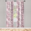Ambesonne Jungle Themed Curtains, Romantic Autumn Vibes Branch and Berry Pattern with Neutral Colors Boho, Window Treatments 2 Panel Set for Living Room Bedroom, Pair of – 28″ x 63″, Blush Dried Rose(Rose Pale Pink Dried Rose)