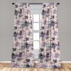 Ambesonne Jungle Themed Curtains, Romantic Autumn Vibes Branch and Berry Pattern with Neutral Colors Boho, Window Treatments 2 Panel Set for Living Room Bedroom, Pair of – 28″ x 63″, Blush Dried Rose(Pale Pink and Multicolor)