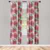 Ambesonne Jungle Themed Curtains, Romantic Autumn Vibes Branch and Berry Pattern with Neutral Colors Boho, Window Treatments 2 Panel Set for Living Room Bedroom, Pair of – 28″ x 63″, Blush Dried Rose(Dark Pink Green and Blue)